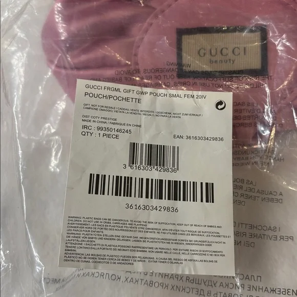 NEW Gucci Beauty Satin Drawstring Floral Flower Pouch GWP - Picture 4 of 7